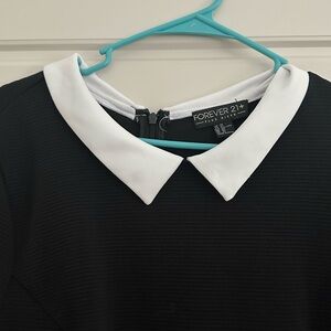 Wednesday Addams Inspired Forever 21 Plus Size Dress with Peter Pan Collar